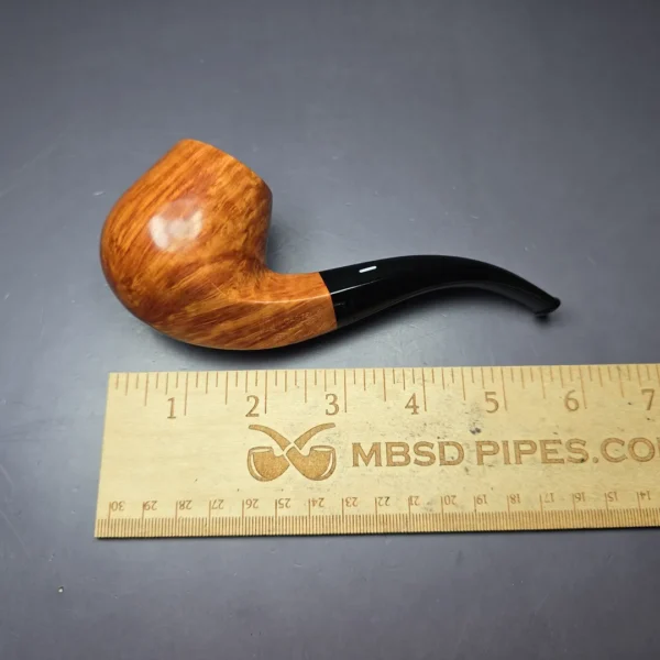 Castello Collection 3K Smooth Diamond Shank Bent Billiard Estate Briar Pipe, Unsmoked - Image 10