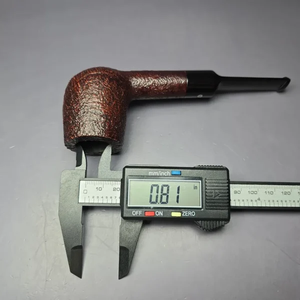 Ashton Pebble Grain LX Sandblasted Billiard Estate Briar Pipe, English Estates - Image 10