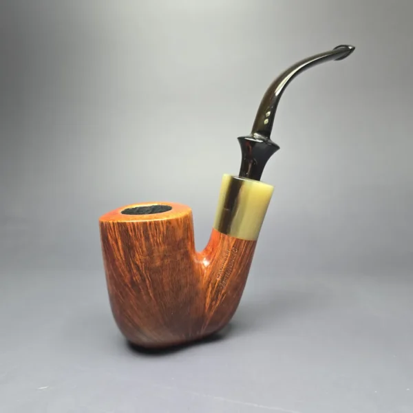 Savinelli Nonpareil 9604 Smooth Oom Paul w/ Horn Estate Briar Pipe, Unsmoked - Image 11