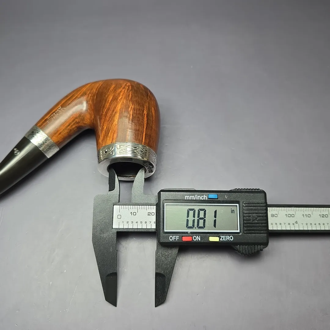 Peterson 2008 Pipe of the Year Smooth Bent Billiard Estate Briar Pipe, Irish Estates - Image 11