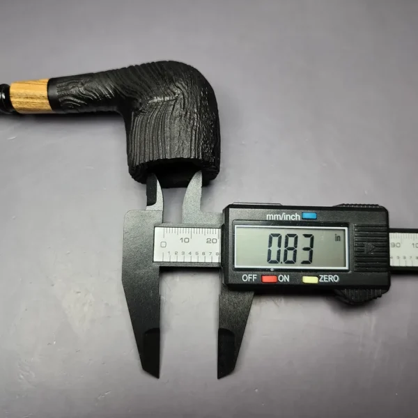 MBSD Briars by Piero Vitale Vintage Sandblasted Billiard w/Olivewood Briar Pipe, New - Image 11