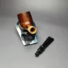 MBSD Briars by Piero Vitale Sienna Contrast Smooth Billiard w/ Boxwood Briar Pipe, New - Image 11