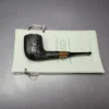 MBSD Briars by Piero Vitale Vintage Sandblasted Billiard w/ Zebrawood Briar Pipe, New - Image 11