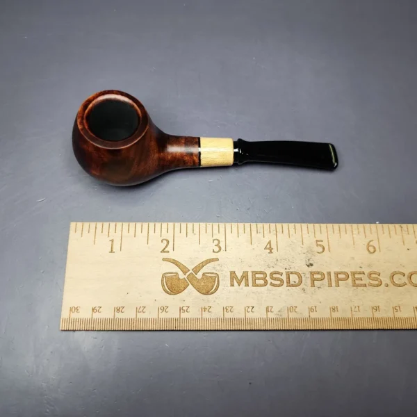 MBSD Briars by Piero Vitale Sienna Contrast Smooth Author w/ Boxwood Briar Pipe, New - Image 11