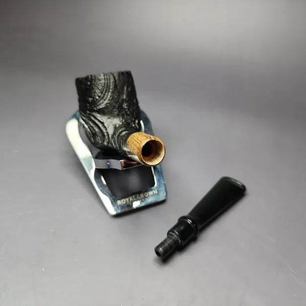 MBSD Briars by Piero Vitale Vintage Sandblasted Billiard w/Olivewood Briar Pipe, New - Image 11