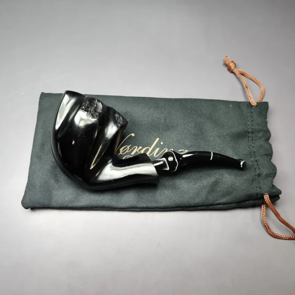 Nording Black Smooth Freehand Estate Briar Pipe, Unsmoked - Image 11