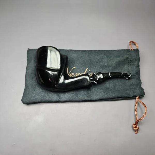 Nording Black Smooth Freehand Estate Briar Pipe, Unsmoked - Image 11