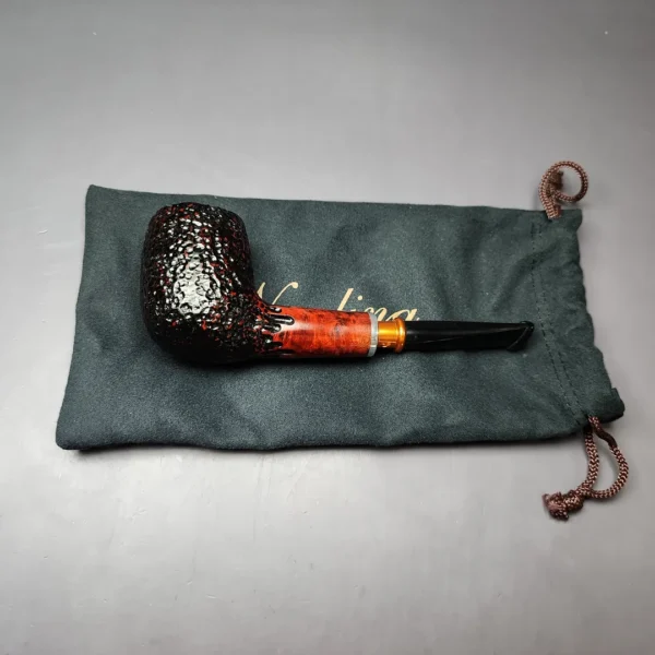 Nording Partially Rusticated Spigot Billiard Estate Briar Pipe, Unsmoked - Image 11