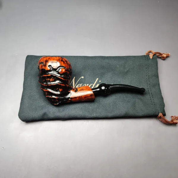 Nording Abstract Partially Rusticated Freehand Estate Briar Pipe, Unsmoked - Image 11