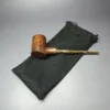HS Studio Sandblasted "Don" Poker w/ Horn Estate Briar Pipe, Unsmoked - Image 11