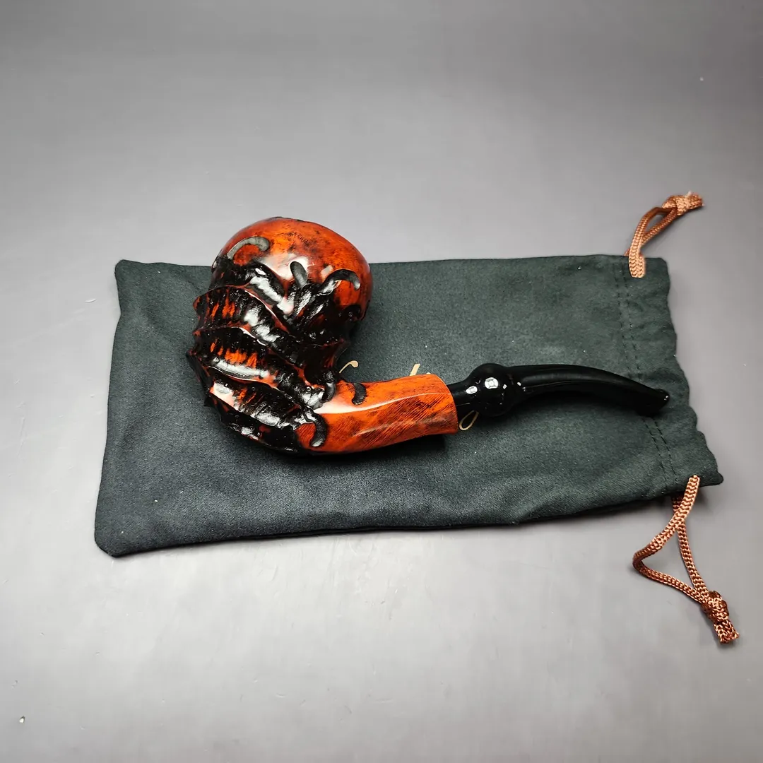 Nording Abstract Partially Rusticated Freehand Estate Briar Pipe, Unsmoked - Image 11