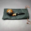Nording Nose Warmer Part Rusticated Cognac Apple Estate Briar Pipe, Unsmoked - Image 11