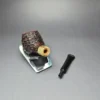 J Mouton Partially Rusticated Apple w/ Horn Handmade Briar Pipe, New - Image 11