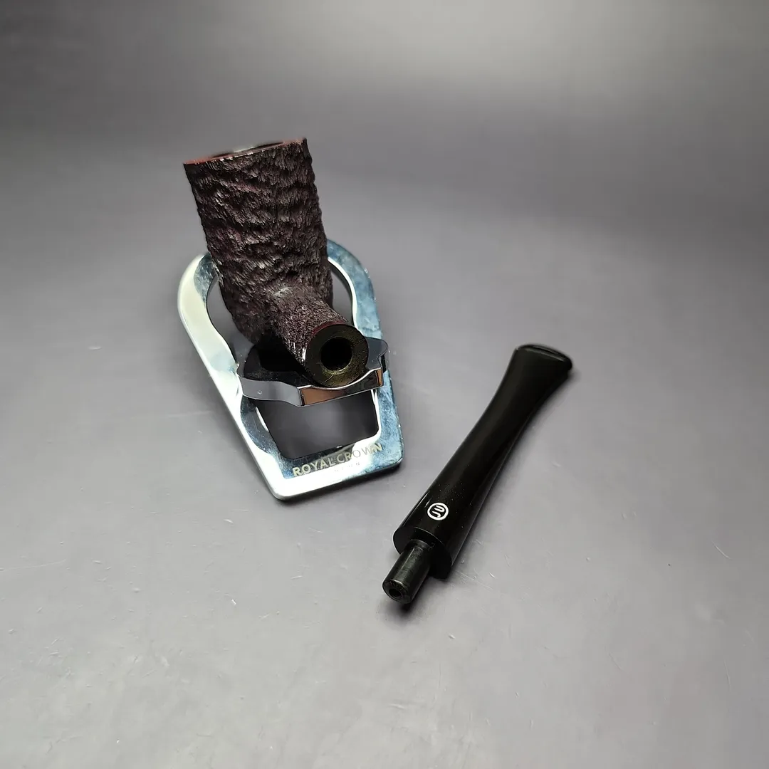 James Upshall Bark Group 6 Partially Rusticated "371" Dublin Estate Briar Pipe, Unsmoked - Image 11