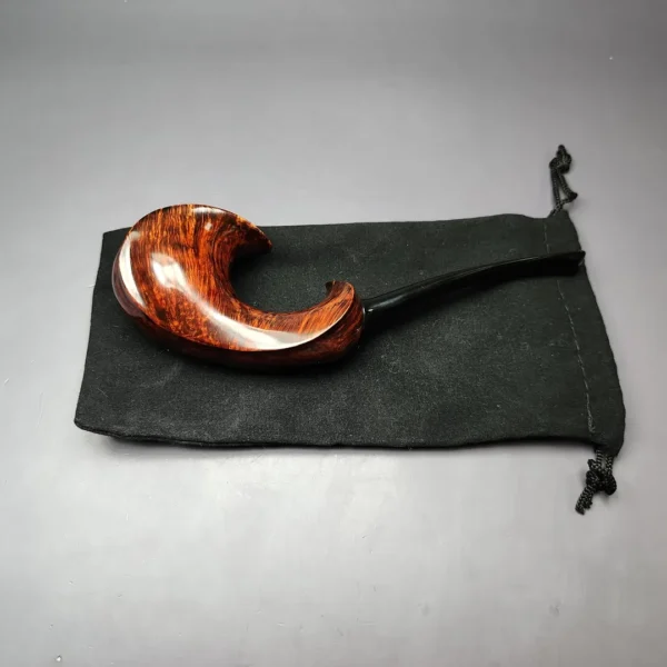 HS Studio XL Smooth "Speeding" Freehand Estate Briar Pipe, Unsmoked - Image 11