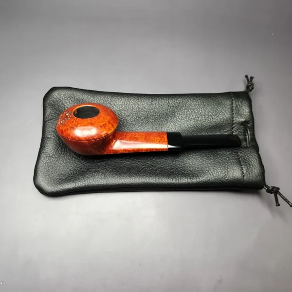 Sebastian Heck Smooth Panel Shank Bulldog w/ Plateaux Handmade Briar Pipe, New - Image 11