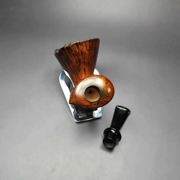 HS Studio Smooth Asymmetric Dublin w/ Reverse Calabash Estate Briar Pipe, Unsmoked - Image 11