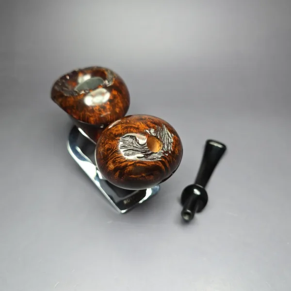 HS Studio XL Smooth Asymmetric Freehand Estate Briar Pipe, Unsmoked - Image 11