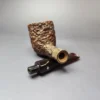 Castello Sea Rock Briar KK 15P Rusticated Billiard Estate Briar Pipe, Italian Estates - Image 11