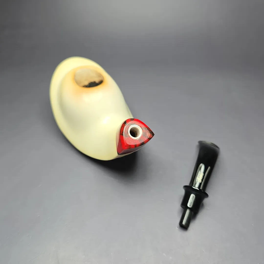 Fikri Baki XL Smooth Whale Estate Block Meerschaum Pipe, Turkish Estates - Image 11