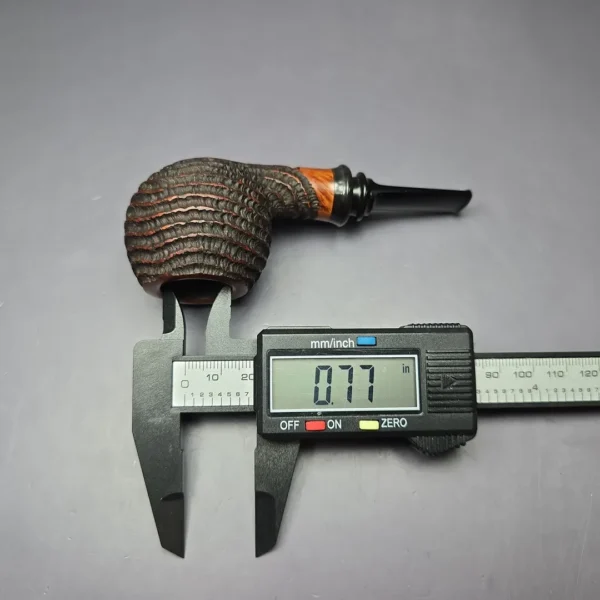 G Pipes Rusticated Danish Apple w/ Horn Handmade Briar Pipe, New - Image 11