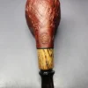 MBSD Briars by Piero Vitale Vintage Sandblasted Brandy w/ Zebrawood Briar Pipe, New - Image 11