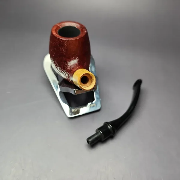 MBSD Briars by Piero Vitale Red Sandblasted Brandy w/ Boxwood Briar Pipe, New - Image 11