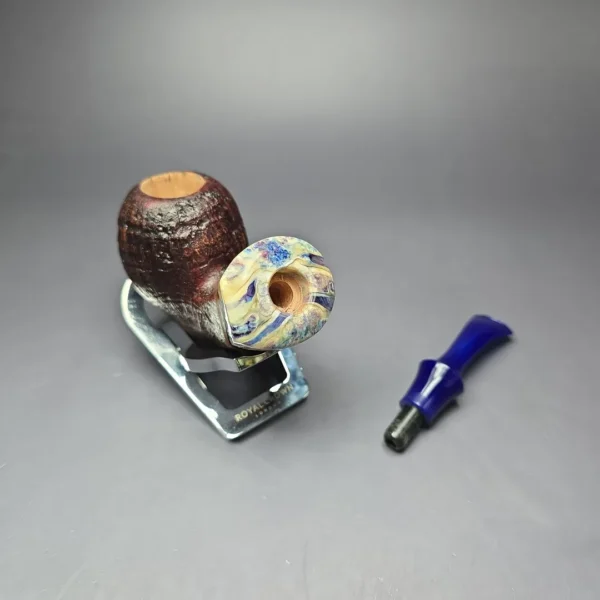 Papa Bear's Pipes by Tim Beaumont Sandblasted Apple w/ Mammoth Handmade Briar Pipe, New - Image 11