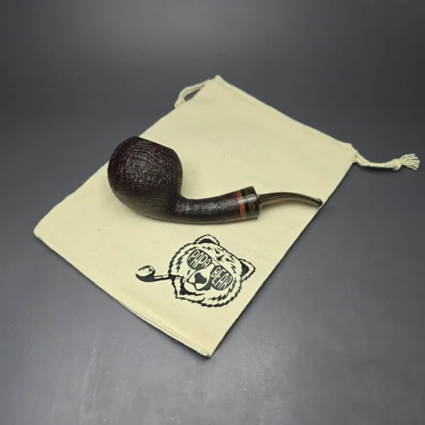 Papa Bear’s Pipes by Tim Beaumont Sandblasted Apple Handmade Briar Pipe, New - Image 11