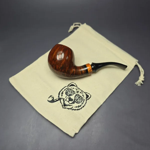 Papa Bear's Pipes by Tim Beaumont Smooth Egg Handmade Briar Pipe, New - Image 11