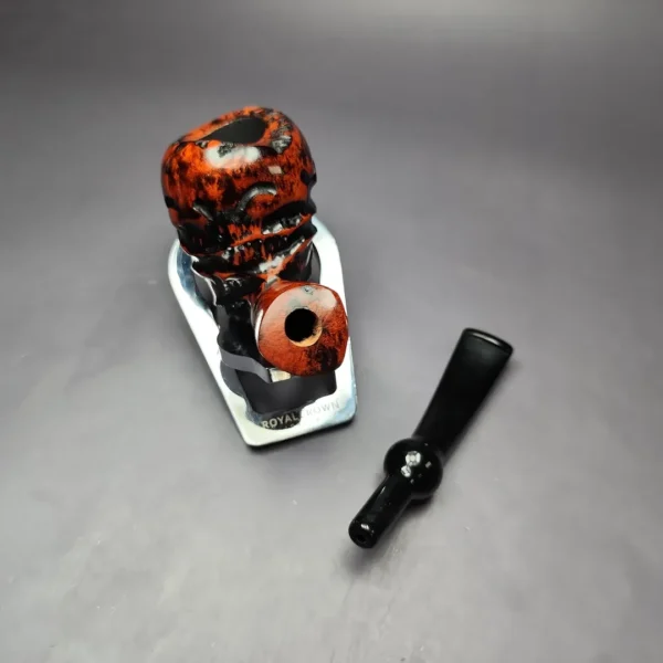 Nording Abstract Partially Rusticated Freehand Estate Briar Pipe, Unsmoked - Image 12