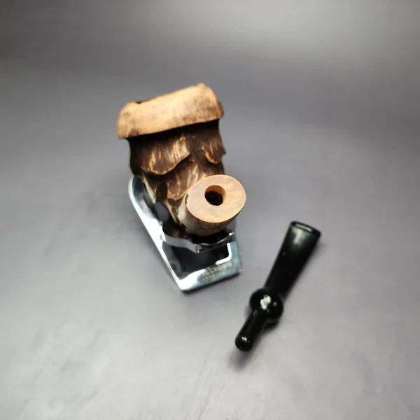 Nording Spruce Matte Partially Rusticated Freehand Estate Briar Pipe, Unsmoked - Image 12