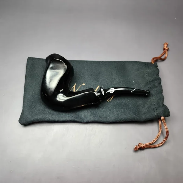 Nording Black Smooth Freehand Estate Briar Pipe, Unsmoked - Image 12