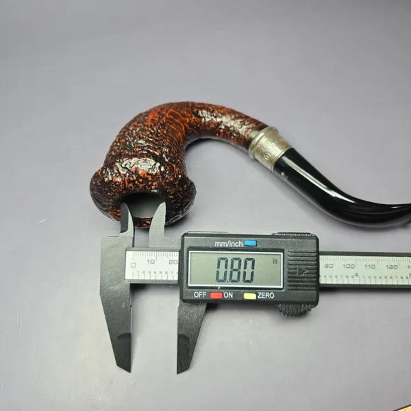 Ser Jacopo 2000 Millennium Pipe Sandblasted Calabash Estate Briar Pipe, Unsmoked - Image 12