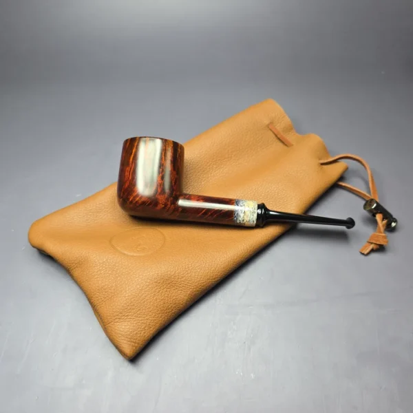 J Mouton Smooth Opera w/ Fossilized Whale Spine Handmade Briar Pipe, New - Image 12