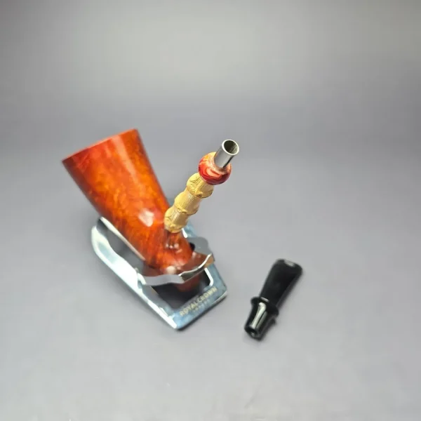 SU Pipes XL Smooth Pickaxe w/ Bamboo & Bakelite Handmade Smooth Briar Pipe, New - Image 12