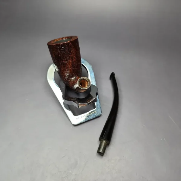HS Studio Sandblasted "Sven Knudsen" Bent Stack Estate Briar Pipe, Unsmoked - Image 12