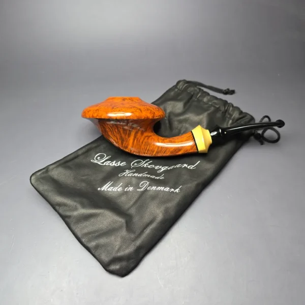 Lasse Skovgaard XL Smooth Calabash w/ Boxwood Estate Briar Pipe, Unsmoked - Image 12