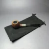 HS Studio Sandblasted Prince w/ Silver Estate Briar Pipe, Unsmoked - Image 12