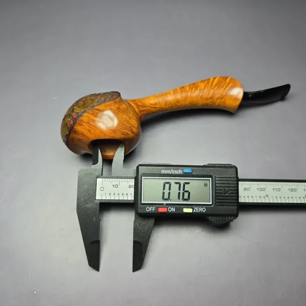 Maigurs Knets ** Long Shank Turtle w/ Figural Carvings Estate Briar Pipe, Unsmoked - Image 12