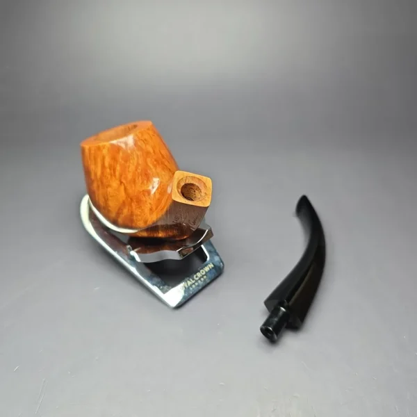 Castello Collection 3K Smooth Diamond Shank Bent Billiard Estate Briar Pipe, Unsmoked - Image 12
