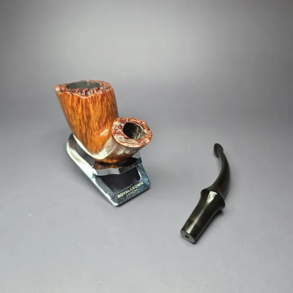 Peterson Plato / Plateau Natural Smooth Freehand Estate Briar Pipe, Irish Estates - Image 12