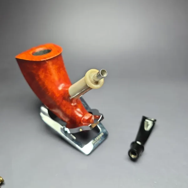SU Pipes Smooth Pickaxe w/ Oxhorn Handmade Briar Pipe, New - Image 12