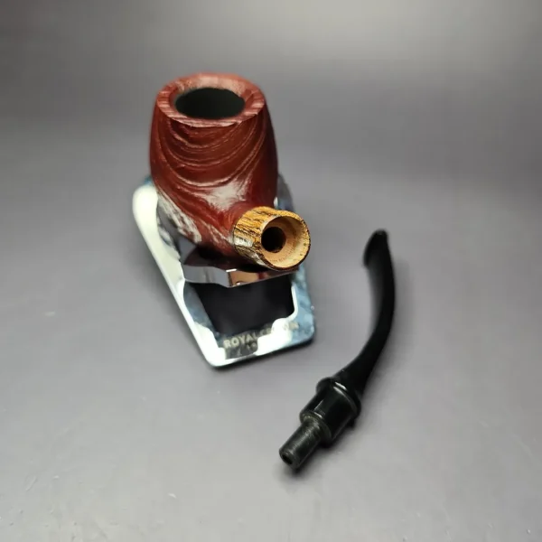 MBSD Briars by Piero Vitale Vintage Sandblasted Brandy w/ Zebrawood Briar Pipe, New - Image 12