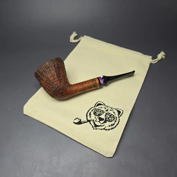 Papa Bear's Pipes by Tim Beaumont Sandblasted Dublin Handmade Briar Pipe, New - Image 12