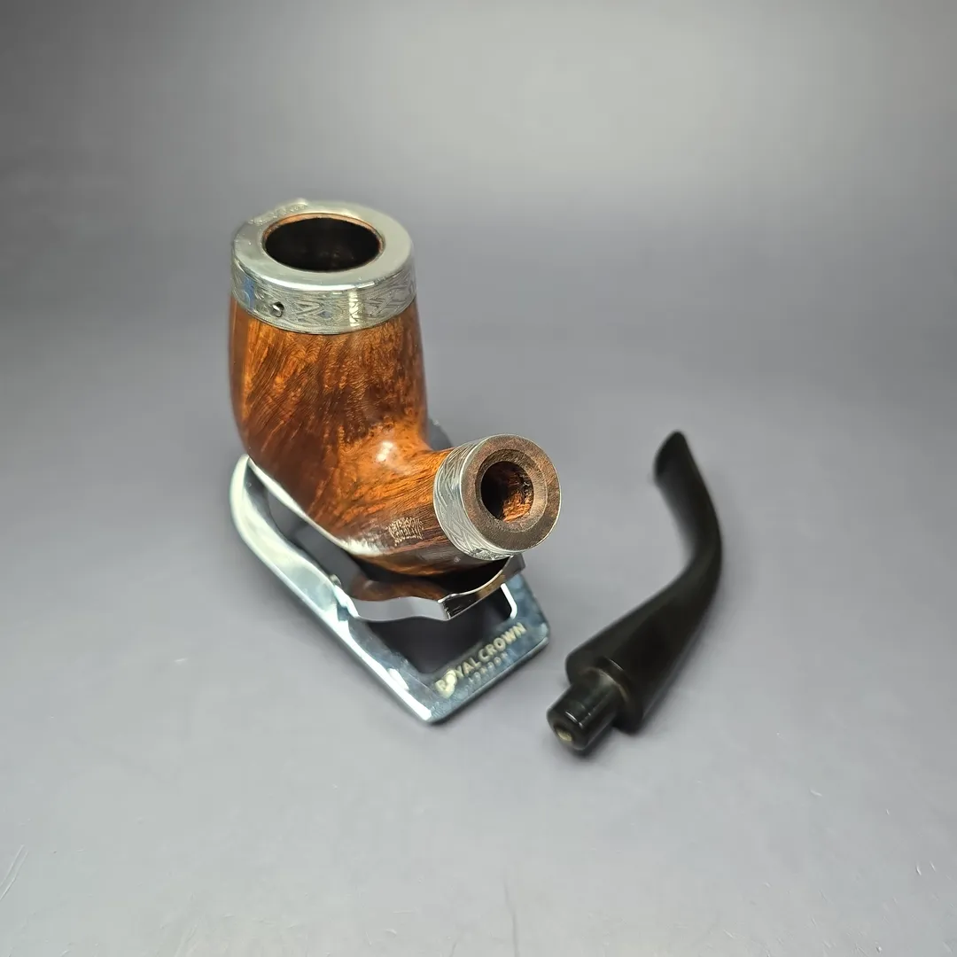 Peterson 2008 Pipe of the Year Smooth Bent Billiard Estate Briar Pipe, Irish Estates - Image 12