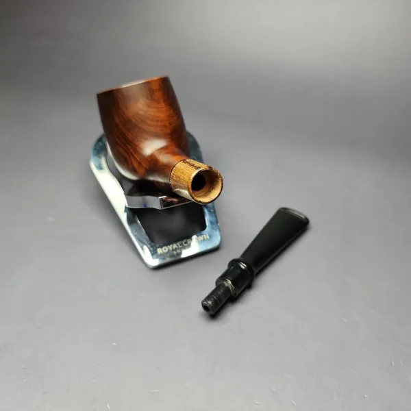 MBSD Briars by Piero Vitale Sienna Contrast Smooth Billiard w/ Zebrawood Briar Pipe, New - Image 12