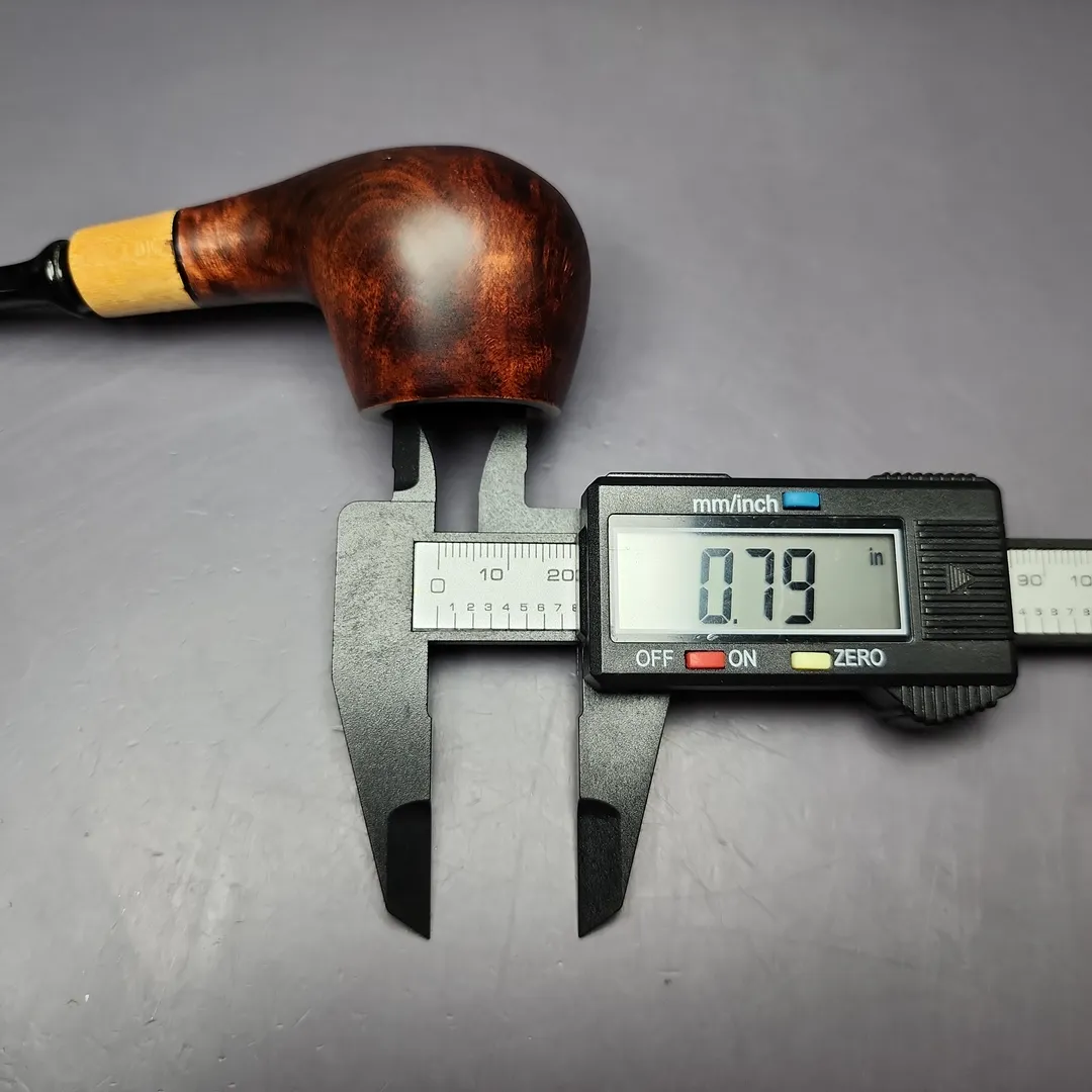 MBSD Briars by Piero Vitale Sienna Contrast Smooth Author w/ Boxwood Briar Pipe, New - Image 12