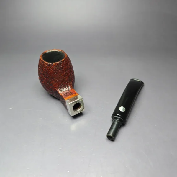 Mastro de Paja 2012 Sandblasted Apple w/ Silver Estate Briar Pipe, Italian Estates - Image 12