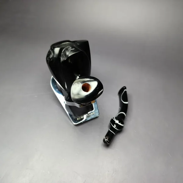 Nording Black Smooth Freehand Estate Briar Pipe, Unsmoked - Image 12